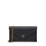 Bustina in pelle con logo Love Birds 105347 A0F1Z99Q PINKO 