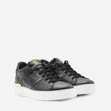 Sneakers King1 in pelle con inserto effetto coccodrillo pe 2021 KING1 -BLACK/GOLD GIULIANO GALIANO 