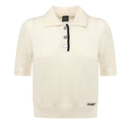 Maglia stile polo con logo 105450 A2Q9Z13 PINKO 