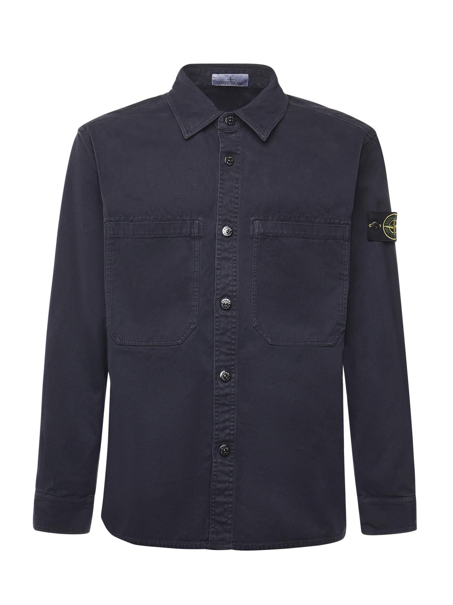 Overshirt in cotone biologico con logo K2S151200025 S0184V0126 STONE ISLAND 