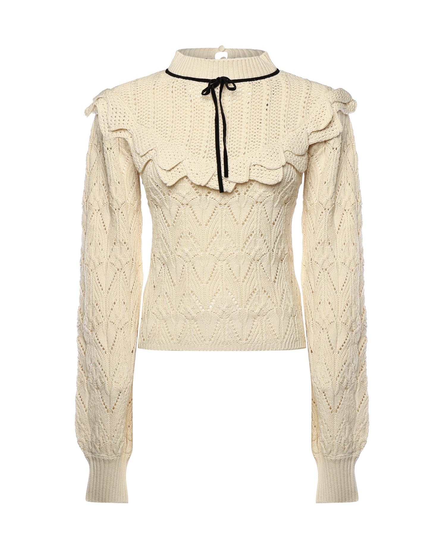 Top Lelia in cotone KT0061 CREAM FOR LOVE & LEMONS 