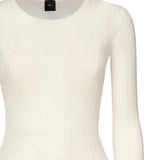 Maglia semitrasparente a costine 102977 A1NDZ09 PINKO 