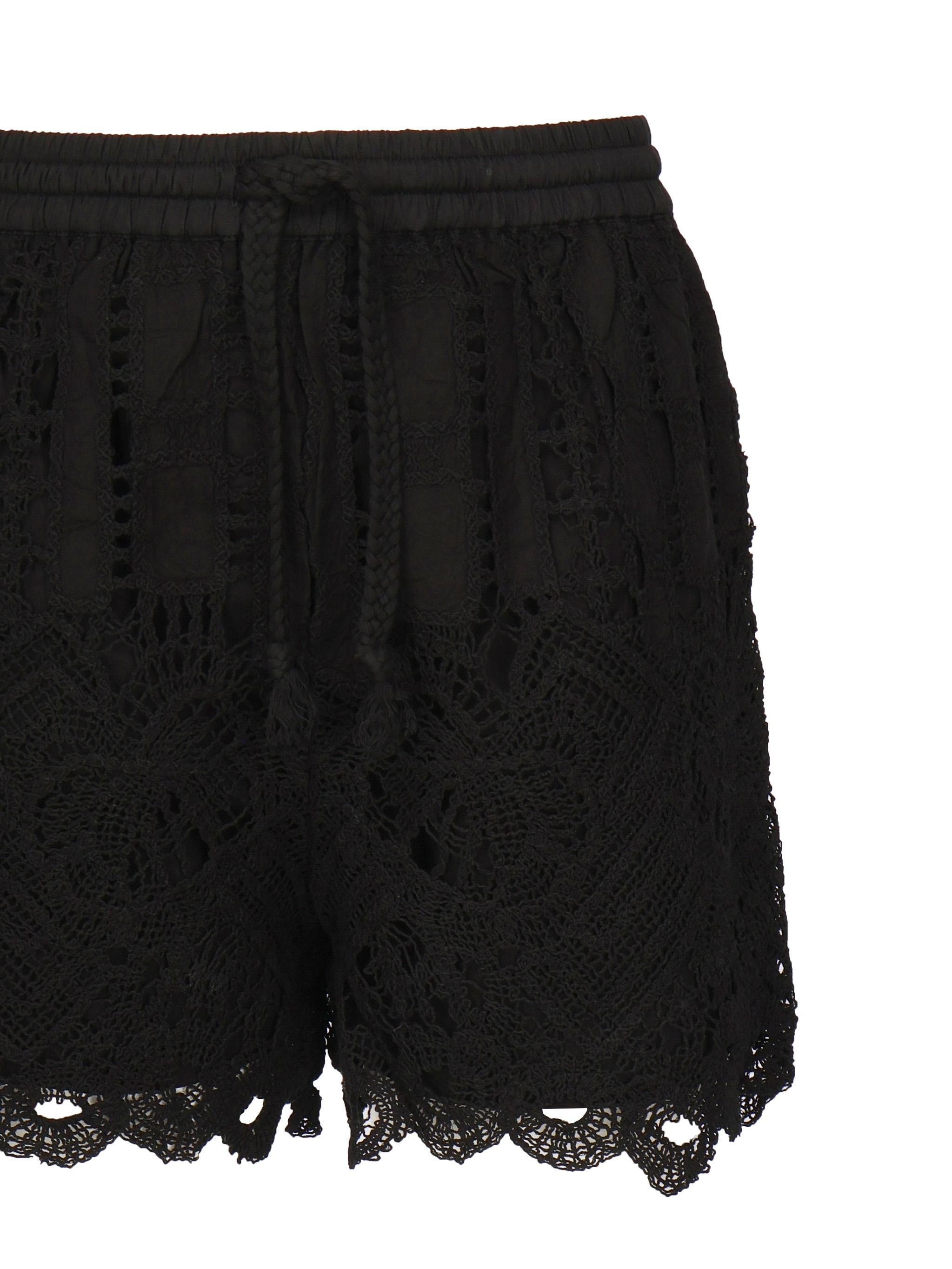 Shorts macramè traforati 104856 A2G9Z99 PINKO 