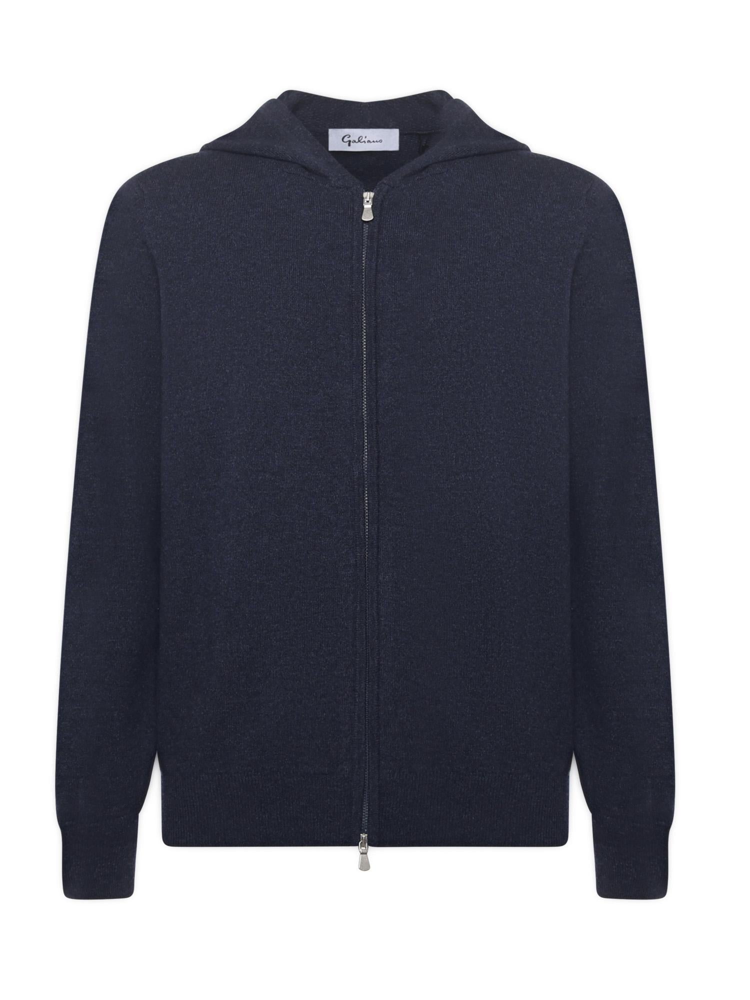Felpa con zip in lana e cashmere 57180 19638589 GALIANO 