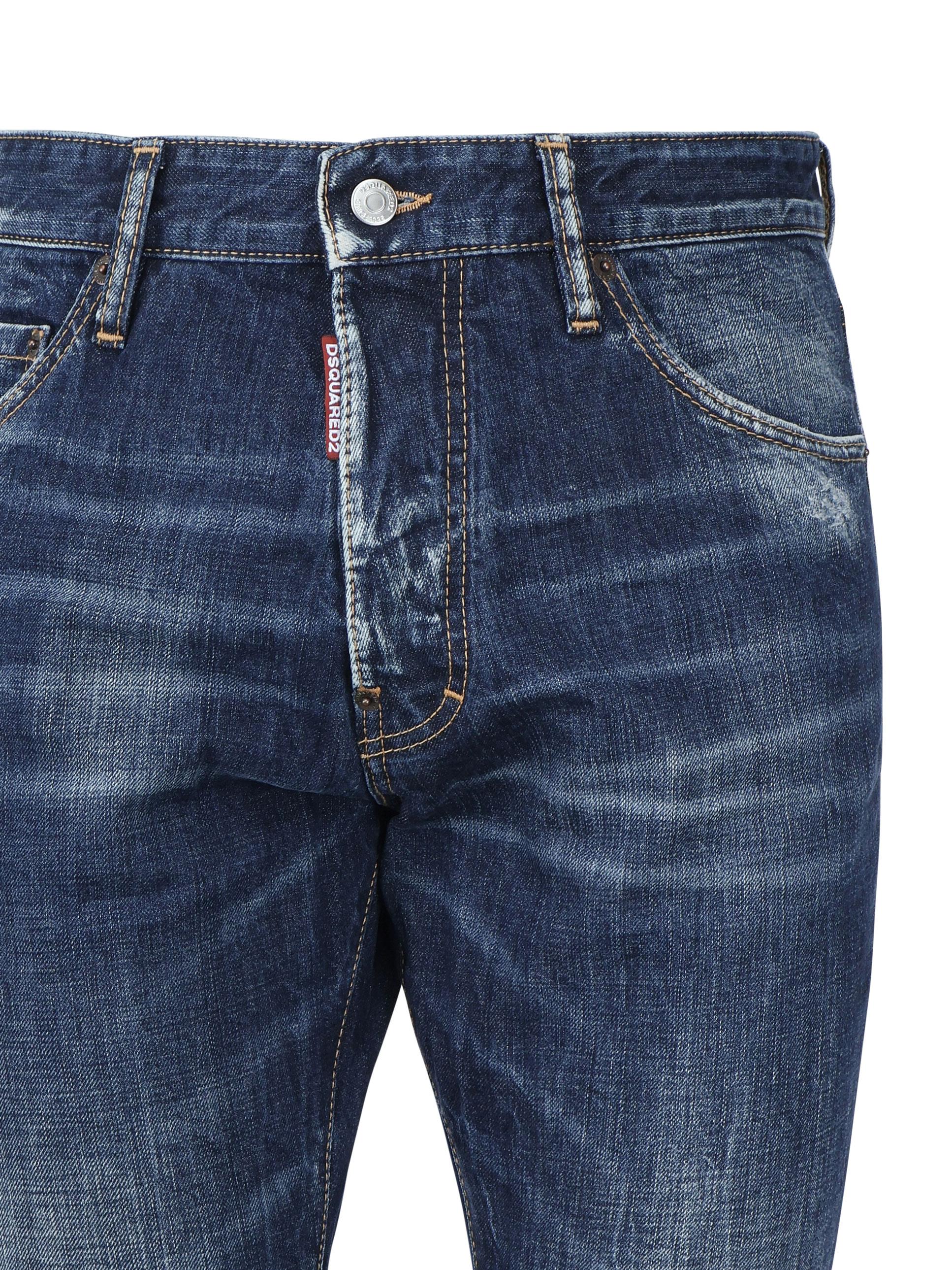 Jeans con baffatura<BR/><BR/> S74LB1677 S30309470 DSQUARED2 