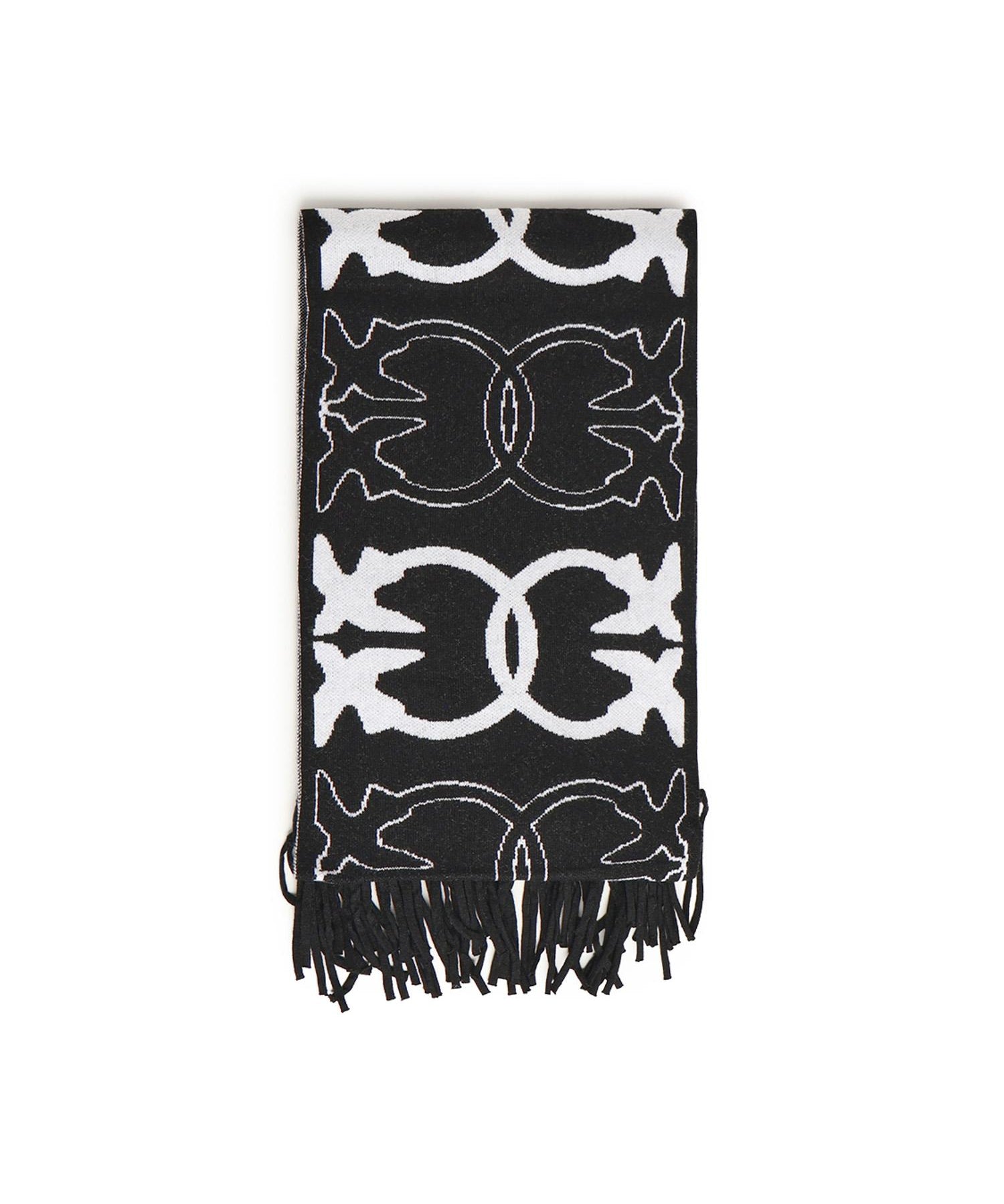 Sciarpa con logo Love Birds jacquard 105992 A2YOZZ2 PINKO 