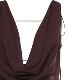 Abito lungo Minerva T190139A TNS038AUBERGINE THE ANDAMANE 