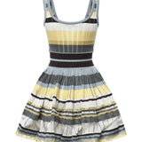 Abito corto in maglia a righe AA9R3100K266D 908 ALAIA 
