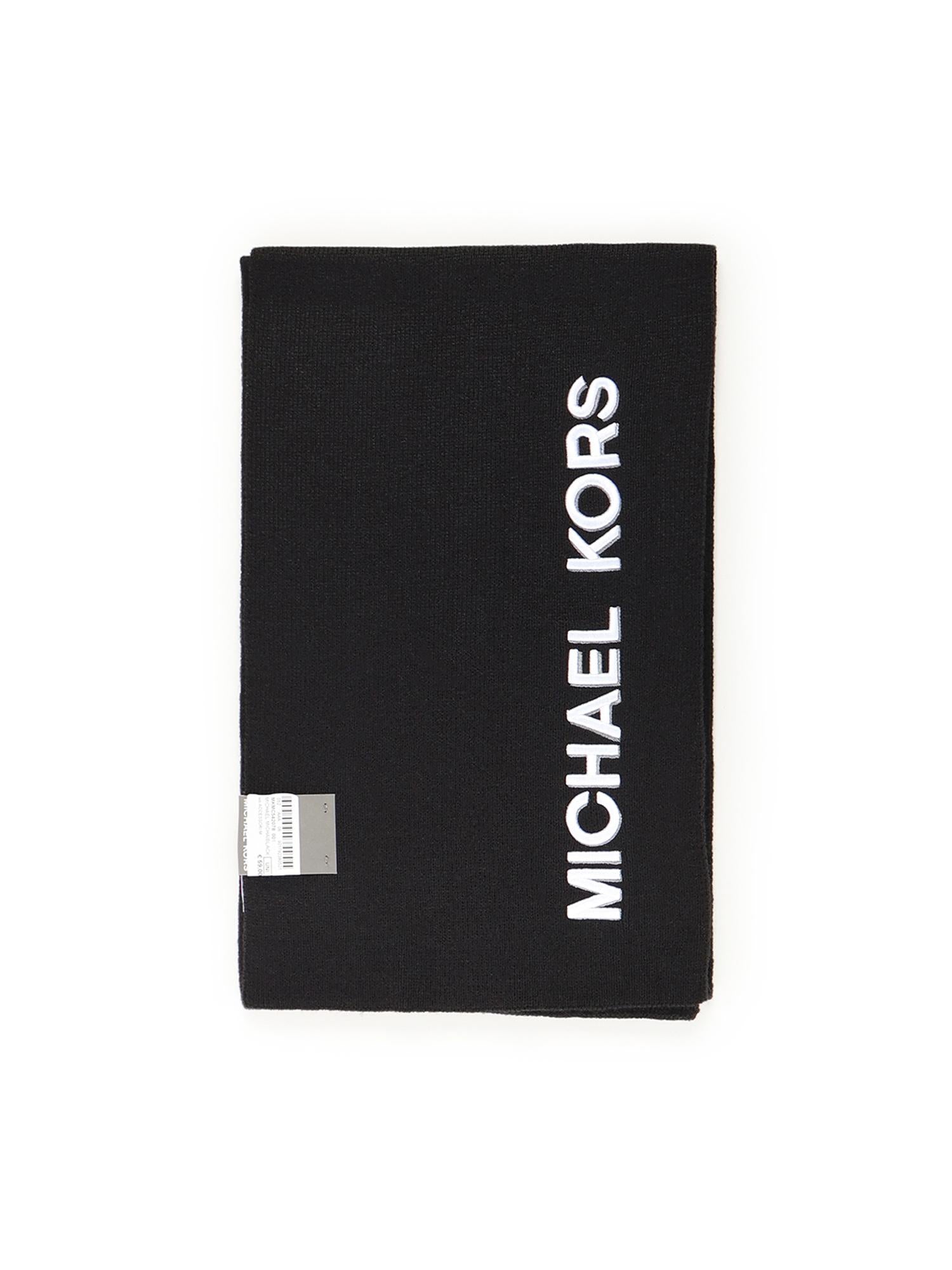 Sciarpa con logo lettering MKMC542078 001 MICHAEL MICHAEL KORS 