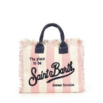Borsa Colette in canvas a righe COL0001 02626L MC2 SAINT BARTH 
