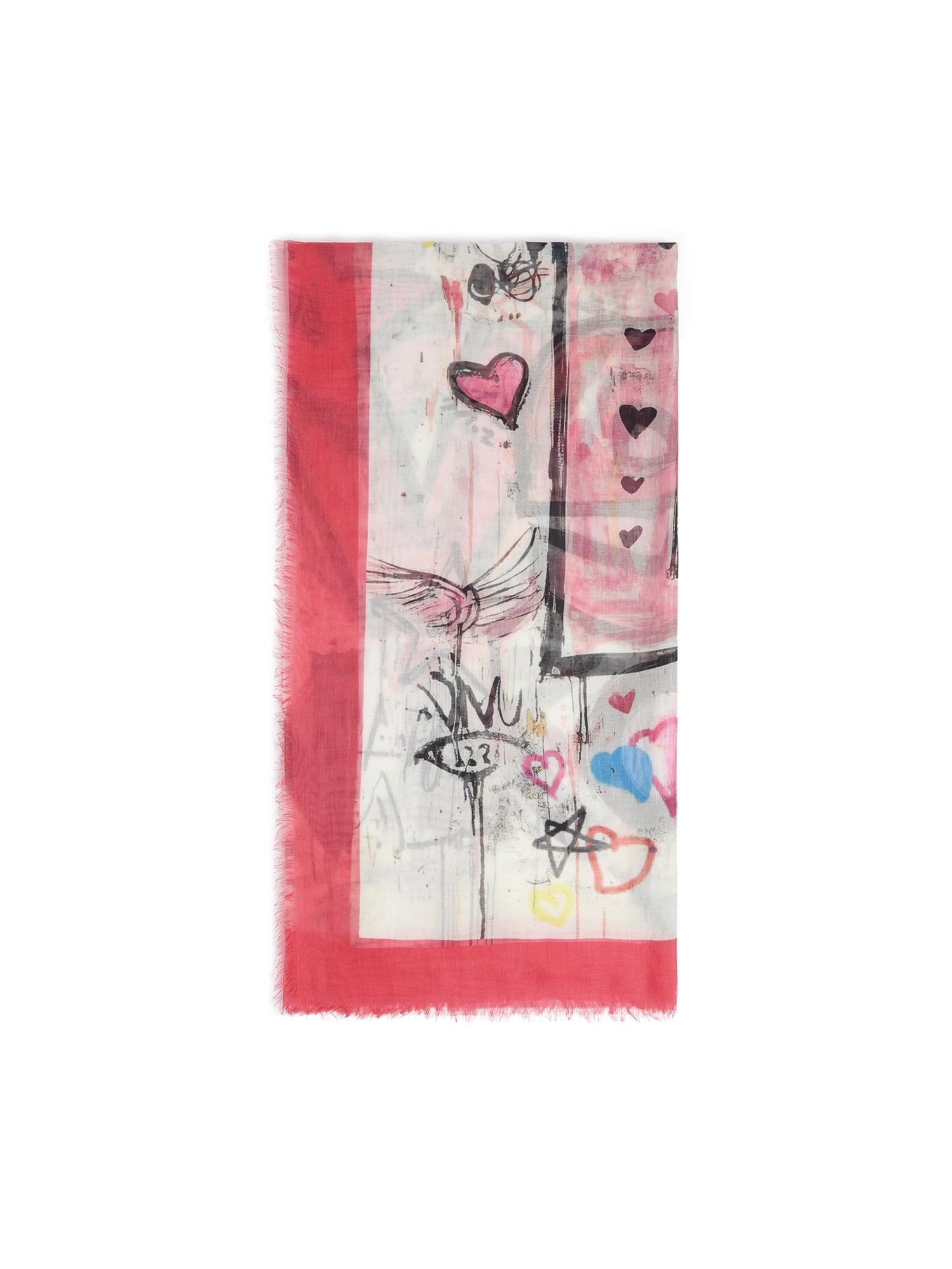 Foulard con stampa 106657 A38JNZ4 PINKO 