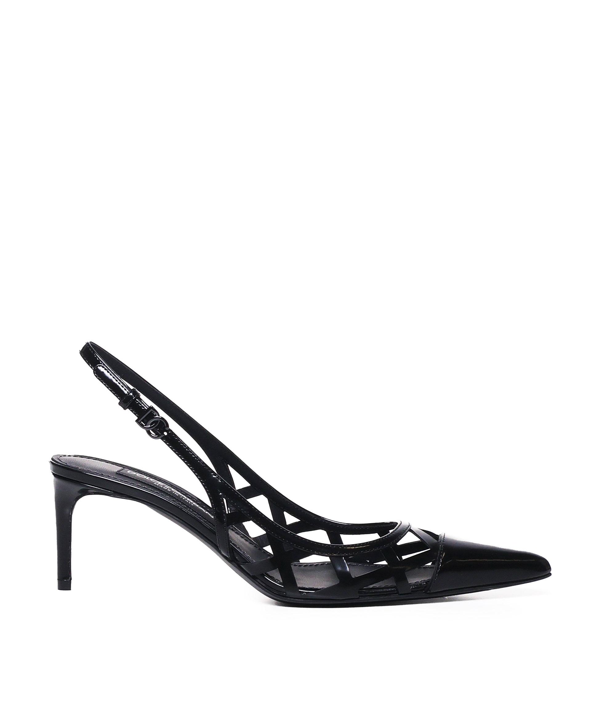 Slingback in pelle di vitello lucida CG0778 A103780999 DOLCE & GABBANA 
