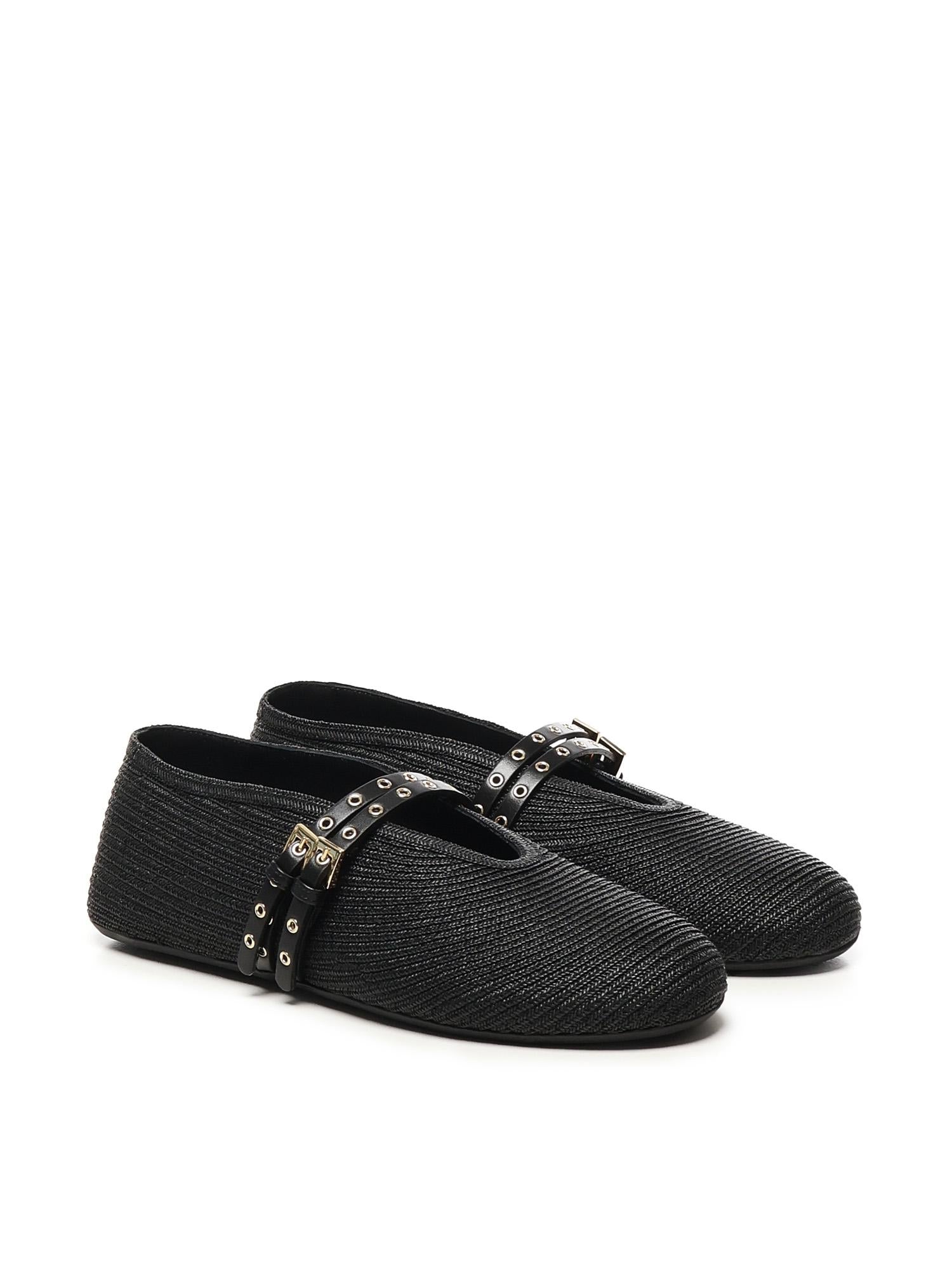 Ballerine Flat in paglia AA3A058TK036 999 ALAIA 