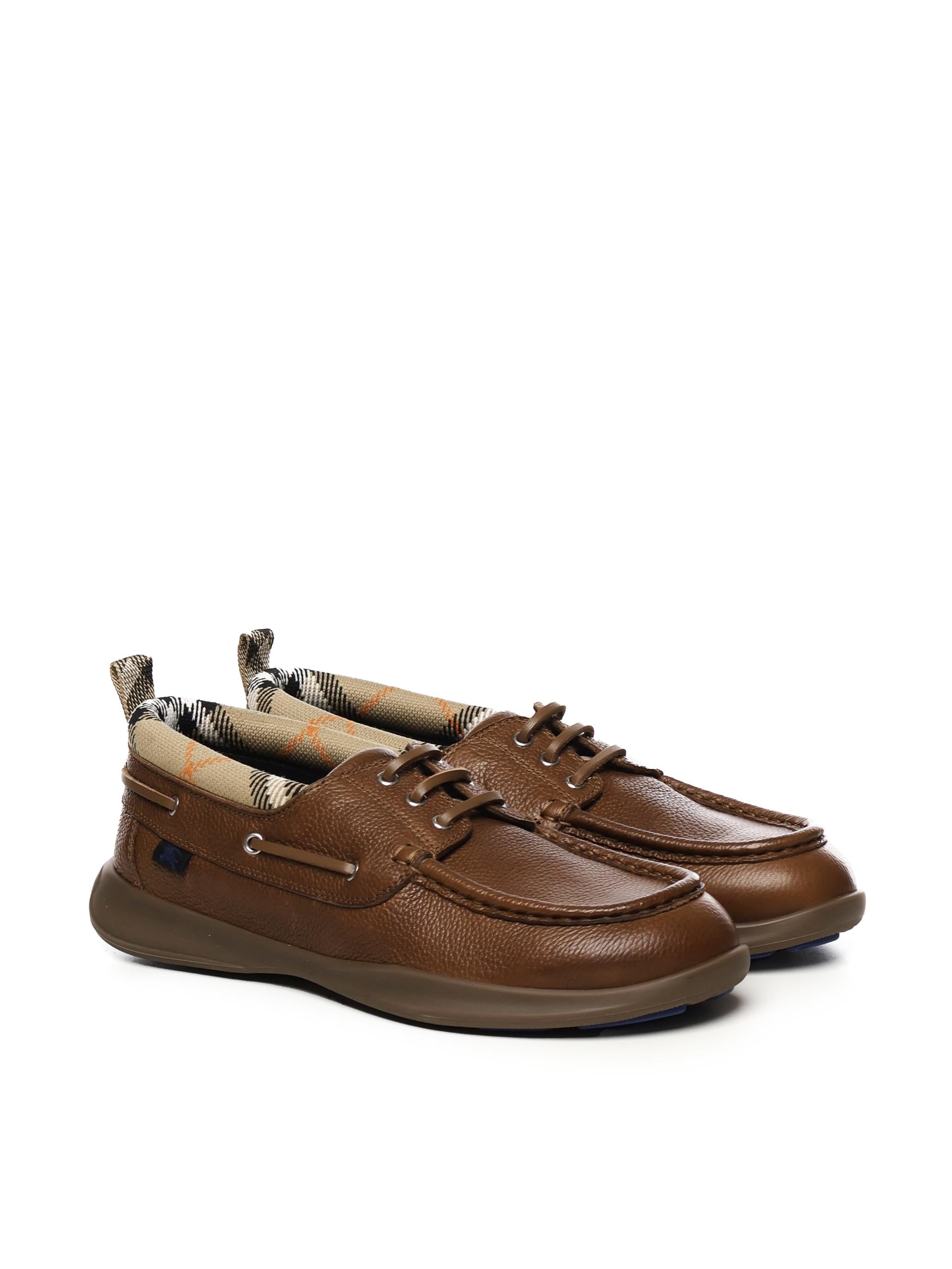 Mocassini da barca in pelle 8107290 C2239 BURBERRY 