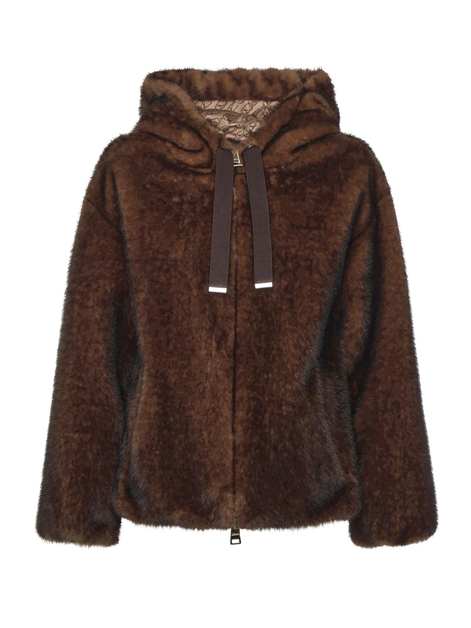 Giubbotto in shearling con cappuccio GI000318D 127398800 HERNO 
