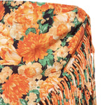 Gonna corta con frange e stampa Botanic Garden 106819 A3AOAS4 PINKO 