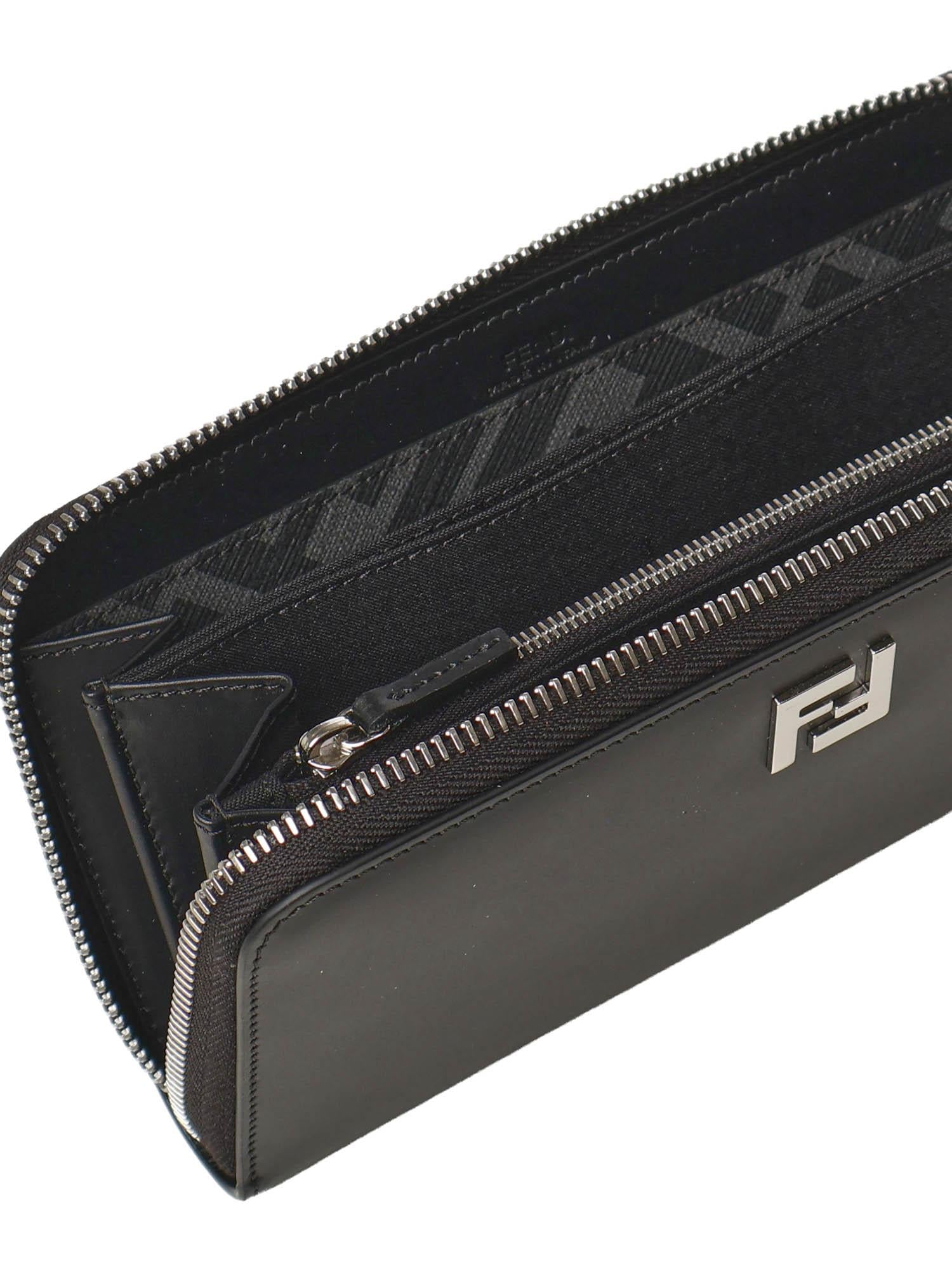 Portafoglio Zip Around Squared FF in pelle 7M0210 AFF2F0GXN FENDI 