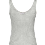 Canottiera in maglia metallizzata 105148 A2LOI12 PINKO 