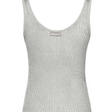 Canottiera in maglia metallizzata 105148 A2LOI12 PINKO 