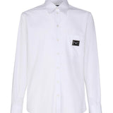 Camicia Martini cotone con placca logata G5JG4T FU5U8W0800 DOLCE & GABBANA 