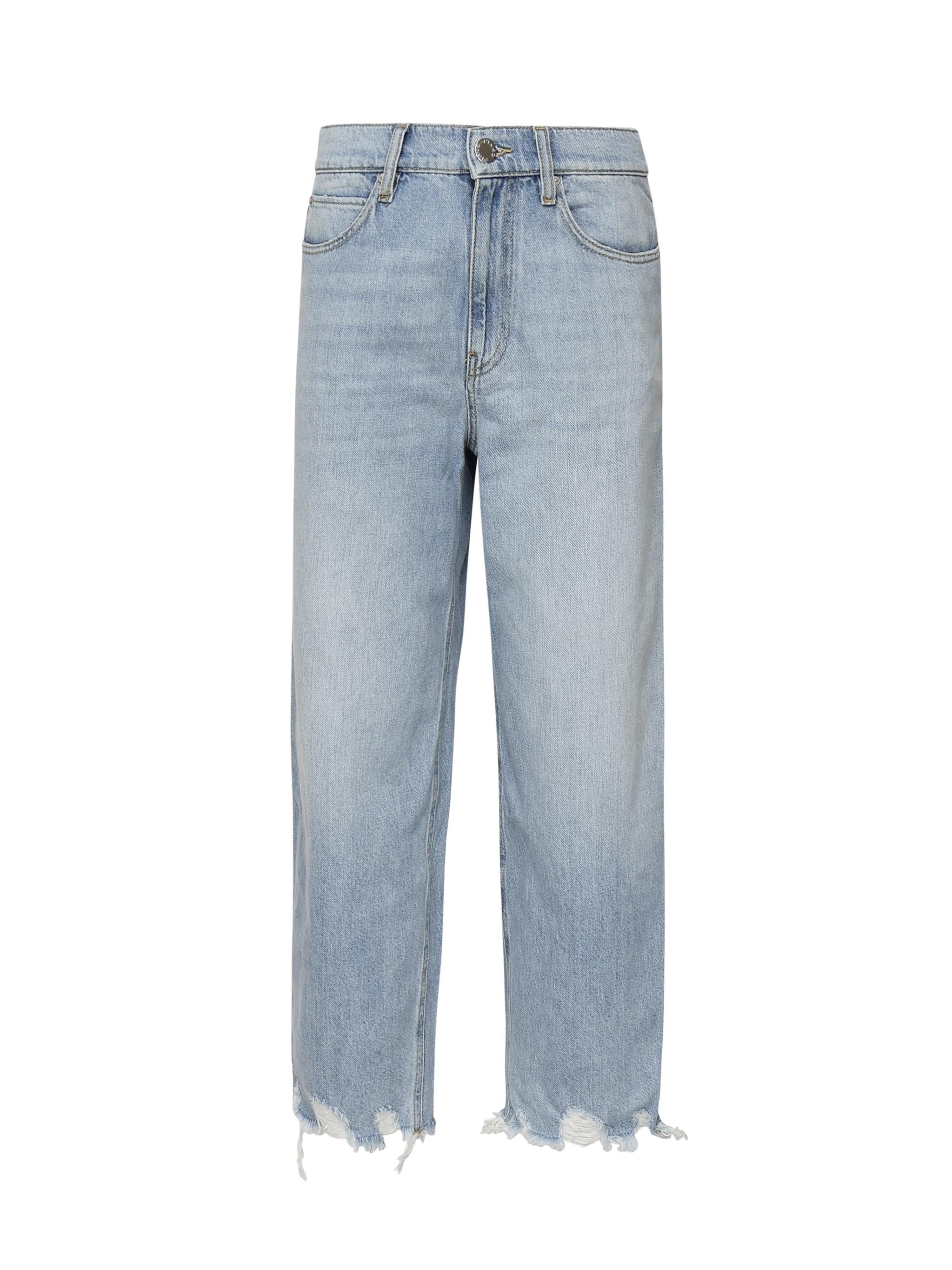 Jeans larghi con fondo sfrangiato<BR/> 103857 A2E5PJN PINKO 