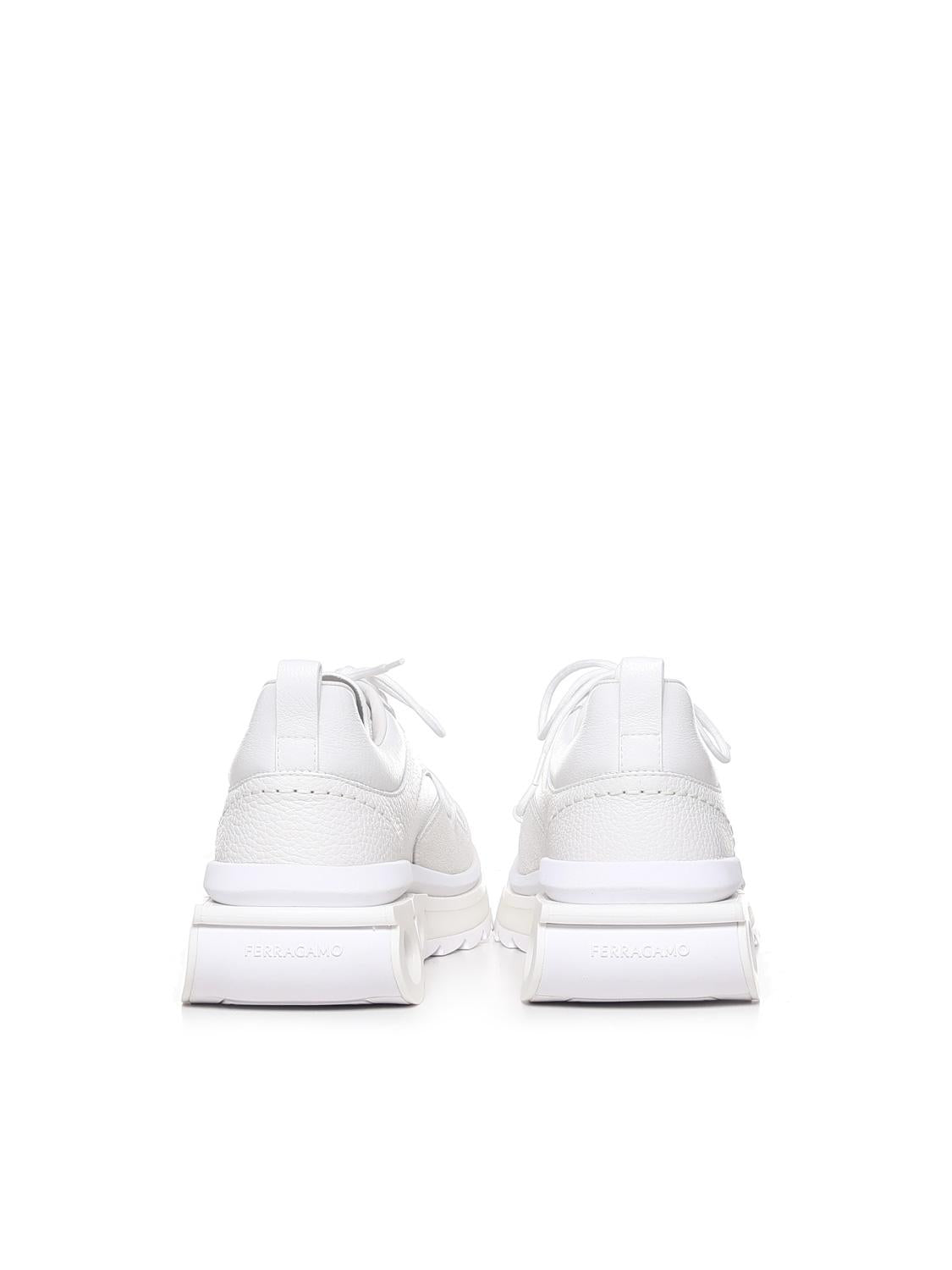 Sneakers con placca Gancini 021581 762773003 FERRAGAMO 