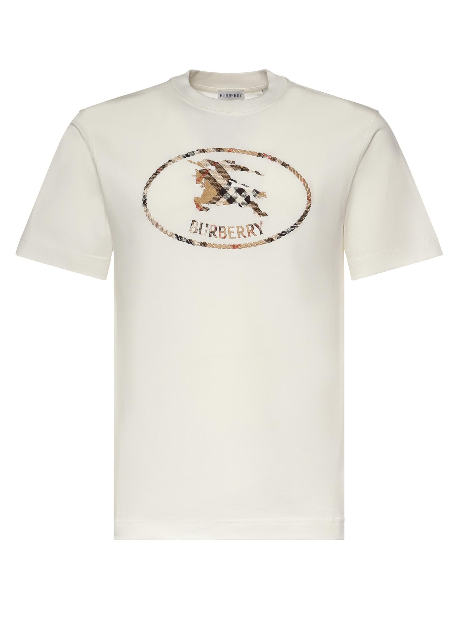T-shirt in cotone con logo 8123437 B7078 BURBERRY 