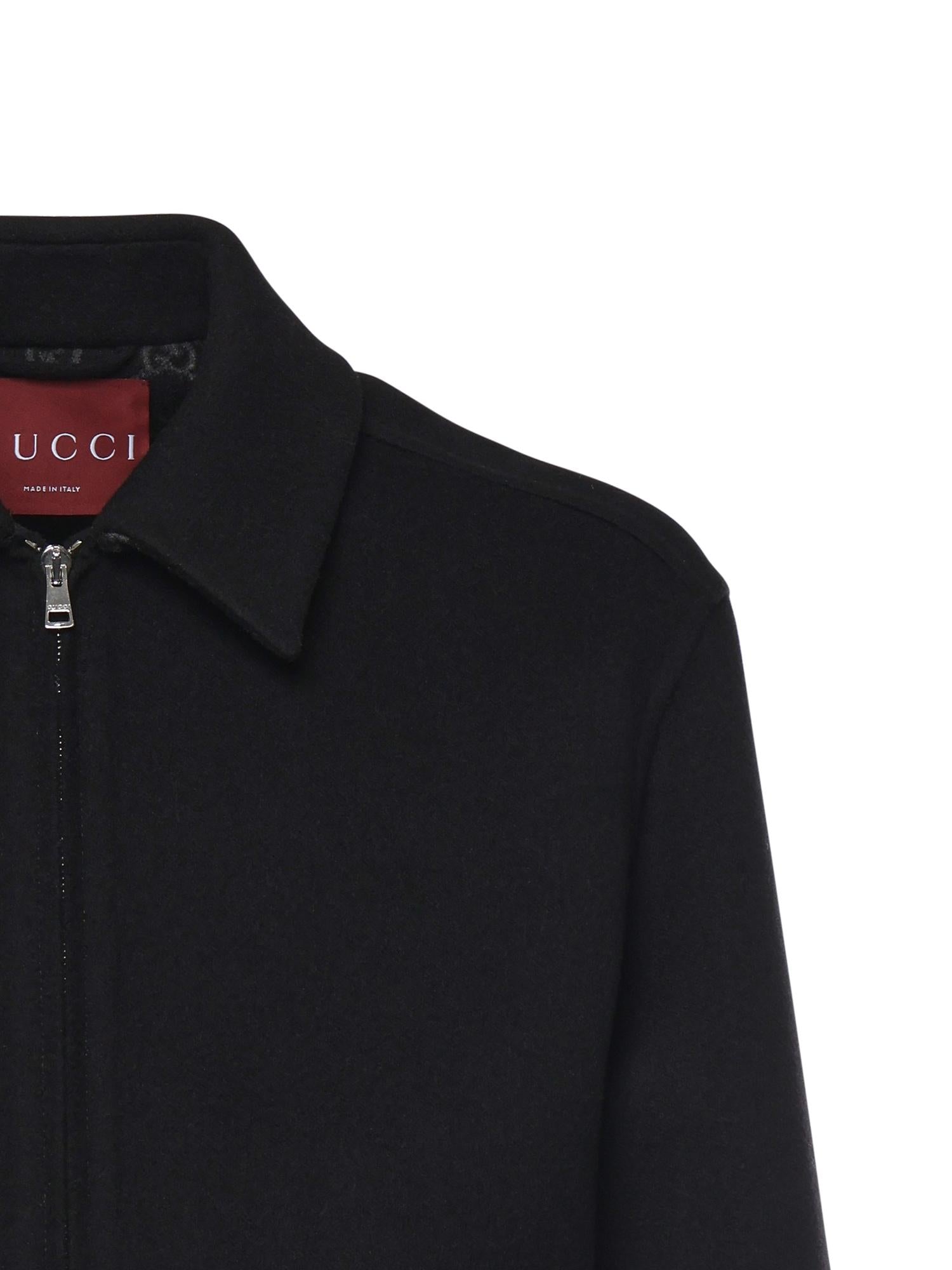Giacca in lana double con zip 794813 Z7AON1120 GUCCI 