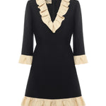 Abito corto in crepe couture con ruches 7B3VADY0 1CFTB1 VALENTINO GARAVANI 