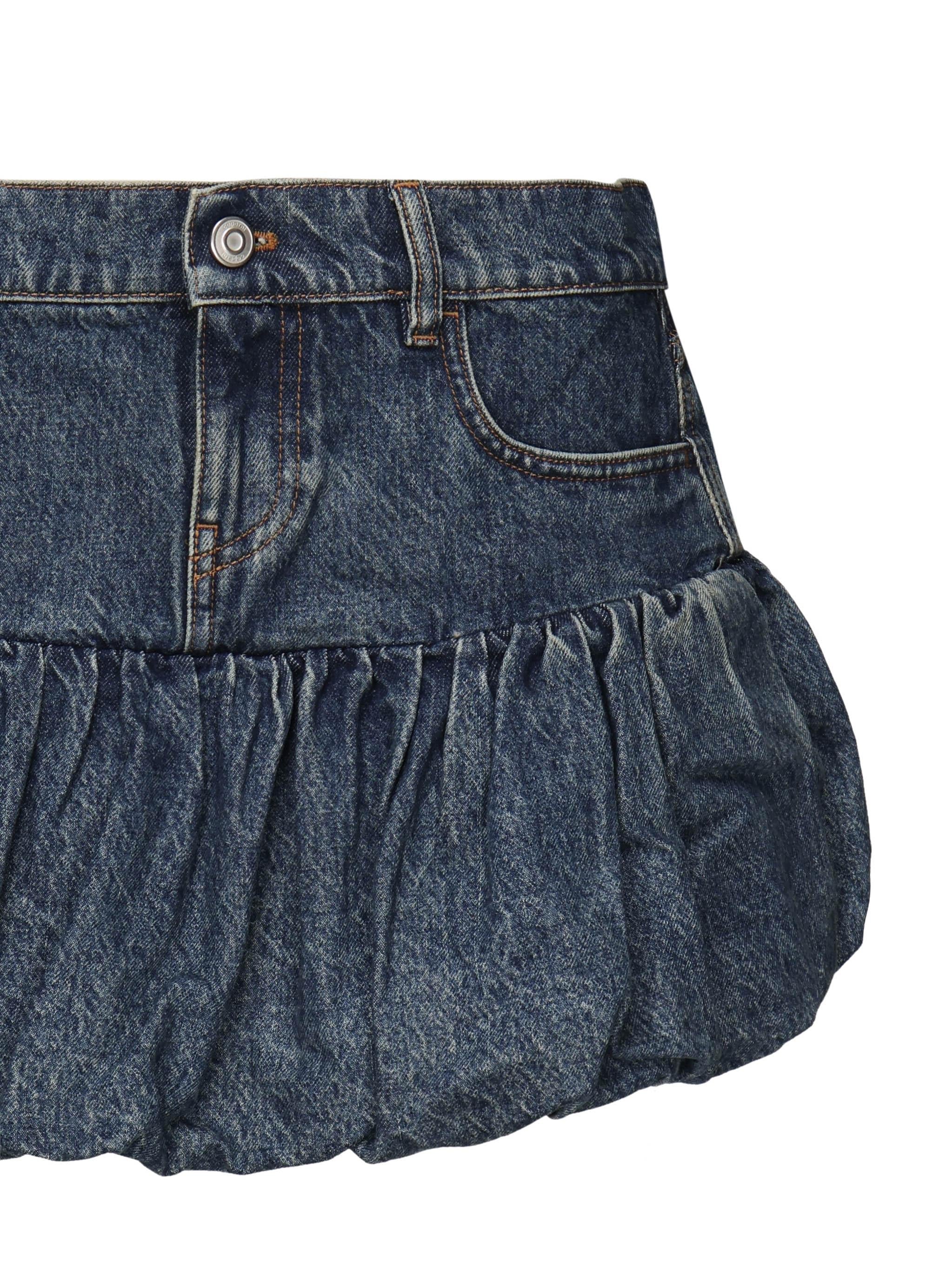 Minigonna in denim di cotone COPJ76F2014 BLU COPERNI 