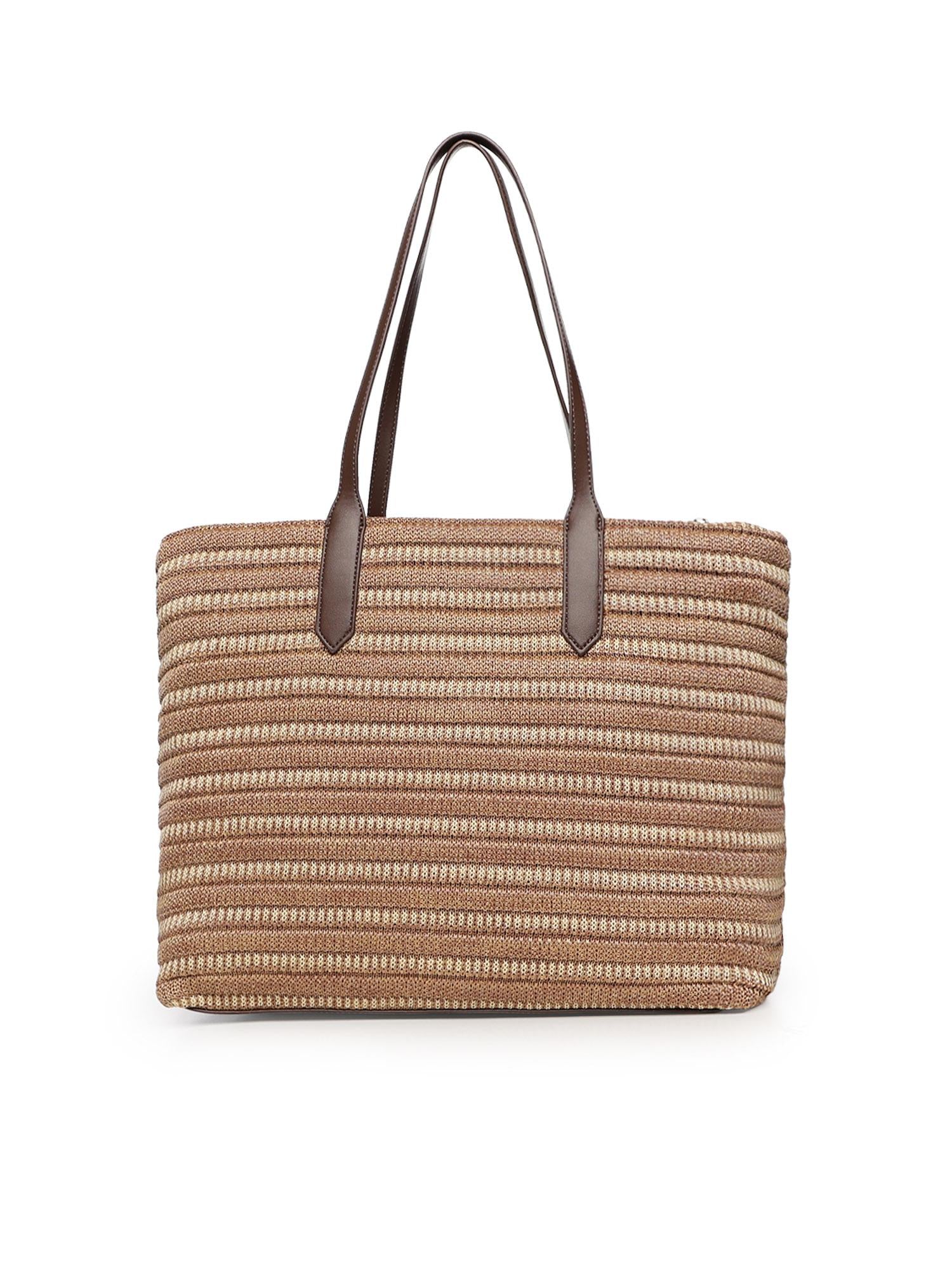 Borsa shopping Cassie con logo 73BS9M801 CASSIENATURALE/MORO V° 73 