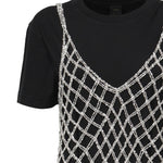 Abito t-shirt con paillettes 105144 A2LTZ99 PINKO 