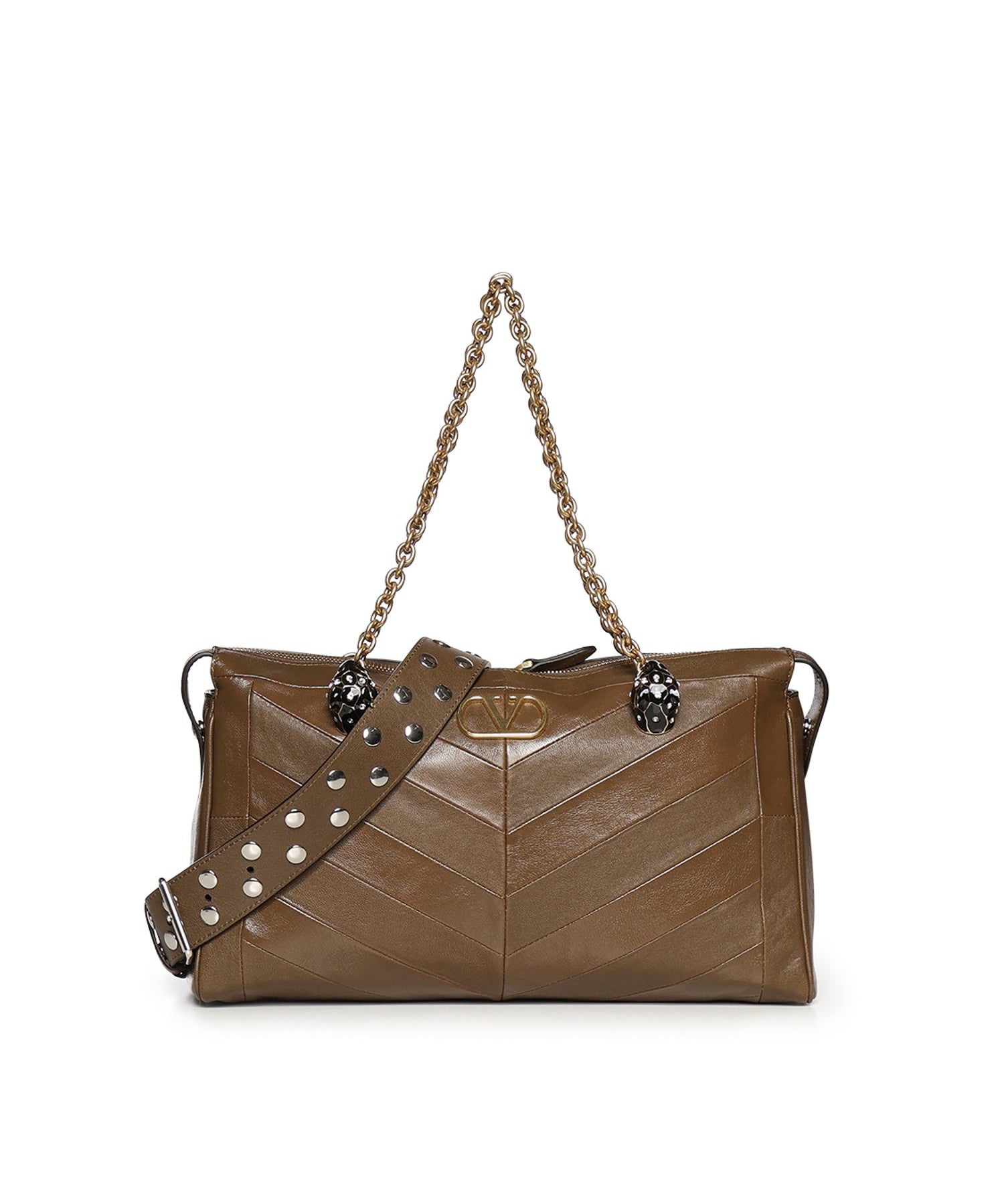 Borsa a spalla Panthea in nappa motivo chevron 8W0B0S70 UYFBGQ VALENTINO GARAVANI 