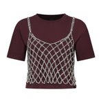 T-shirt cropped in cotone 105145 A2LTYI0 PINKO 