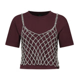 T-shirt cropped in cotone 105145 A2LTYI0 PINKO 