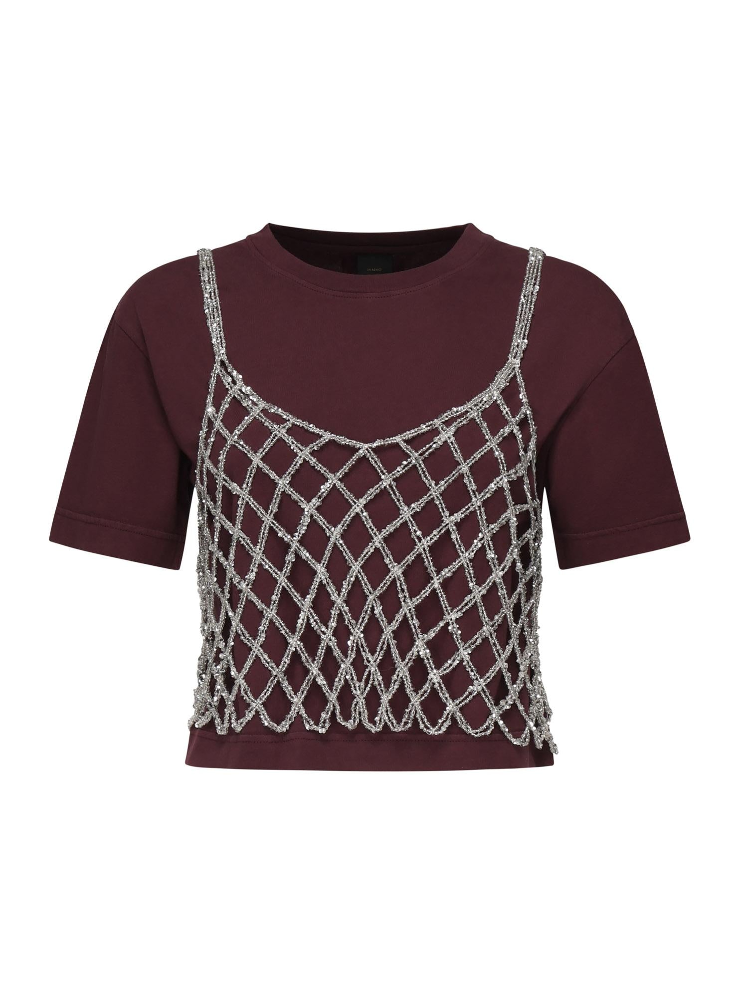 T-shirt cropped in cotone 105145 A2LTYI0 PINKO 