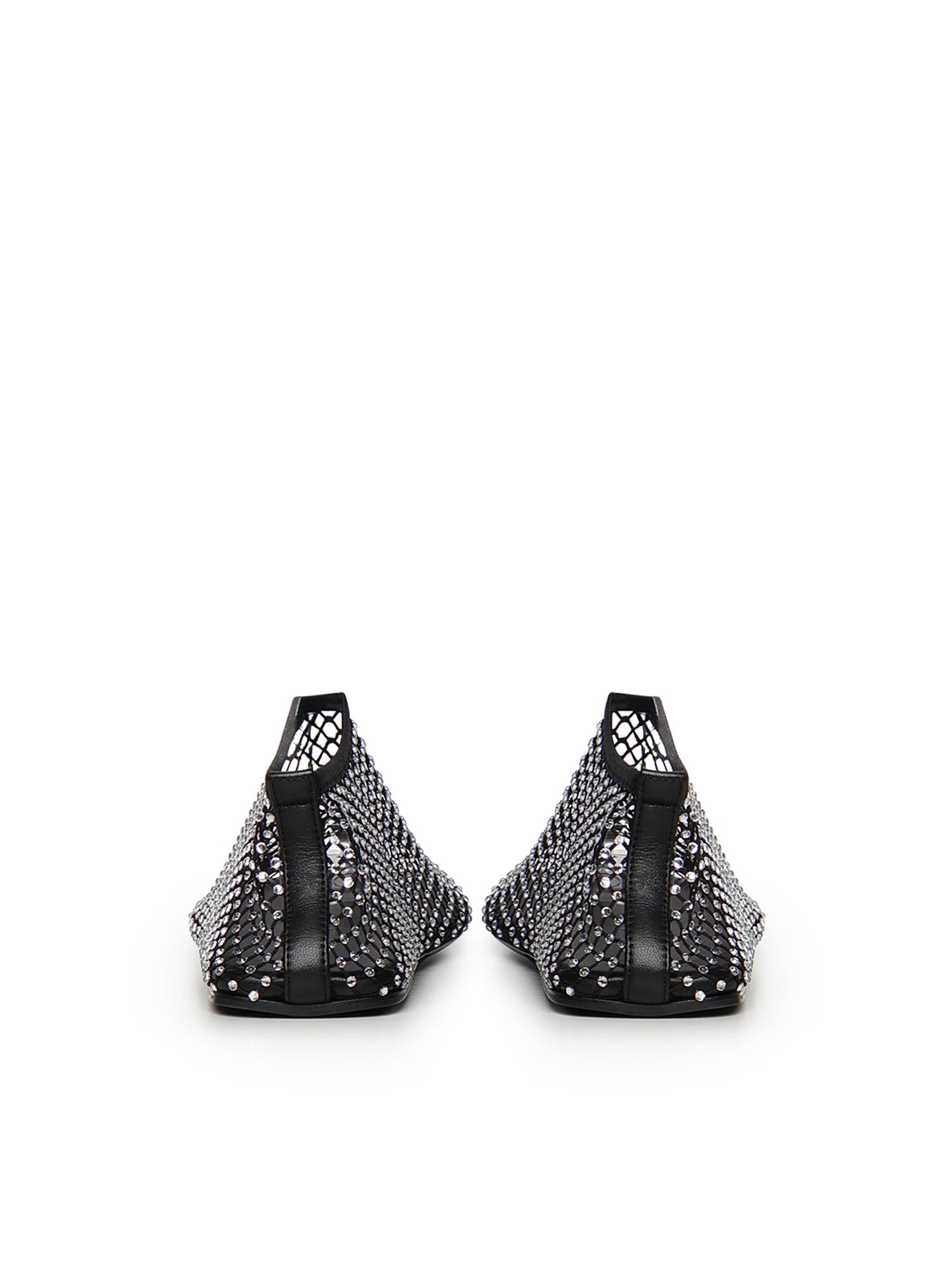 Ballerina Minette in mesh con cristalli 22049013 BLACK CHRISTOPHER ESBER 