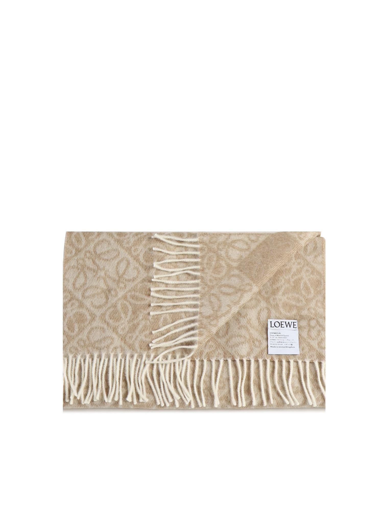 Sciarpa anagram in lana e cashmere F811SS1X01 2140 LOEWE 