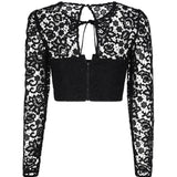Top corto in pizzo AW23-002T LACEBLACK SELF-PORTRAIT 