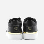 Sneakers King1 in pelle con inserto effetto coccodrillo pe 2021 KING1 -BLACK/GOLD GIULIANO GALIANO 