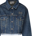 Giacca in denim e popeline GWB247 1568F0008 MIU MIU 