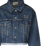 Giacca in denim e popeline GWB247 1568F0008 MIU MIU 