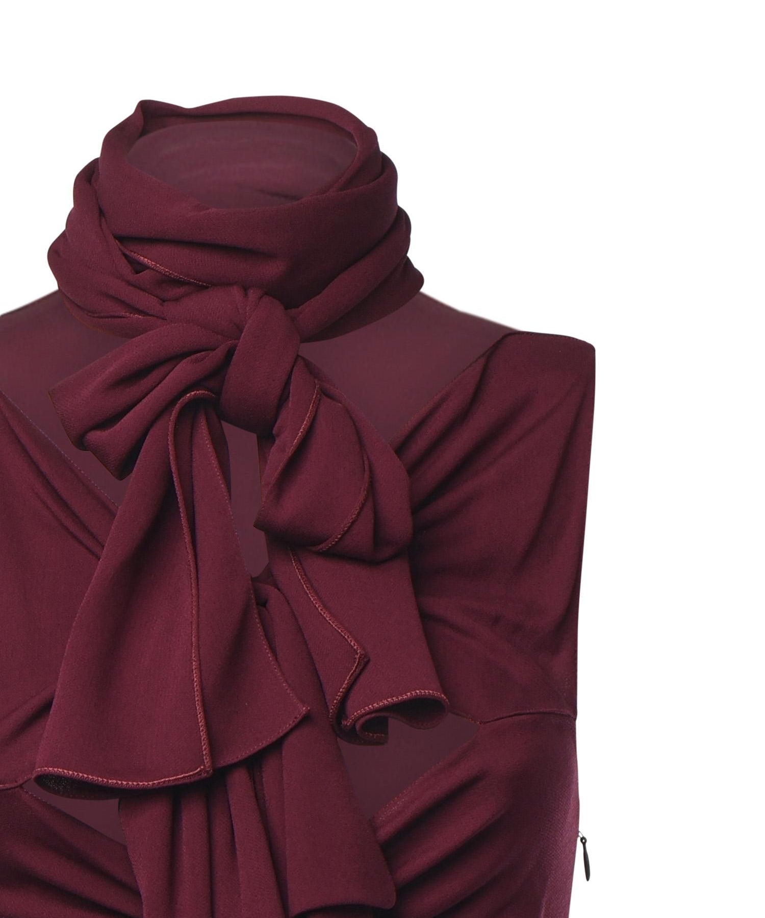 Abito con fiocco in jersey fluido AA9R2793J070B 350 ALAIA 