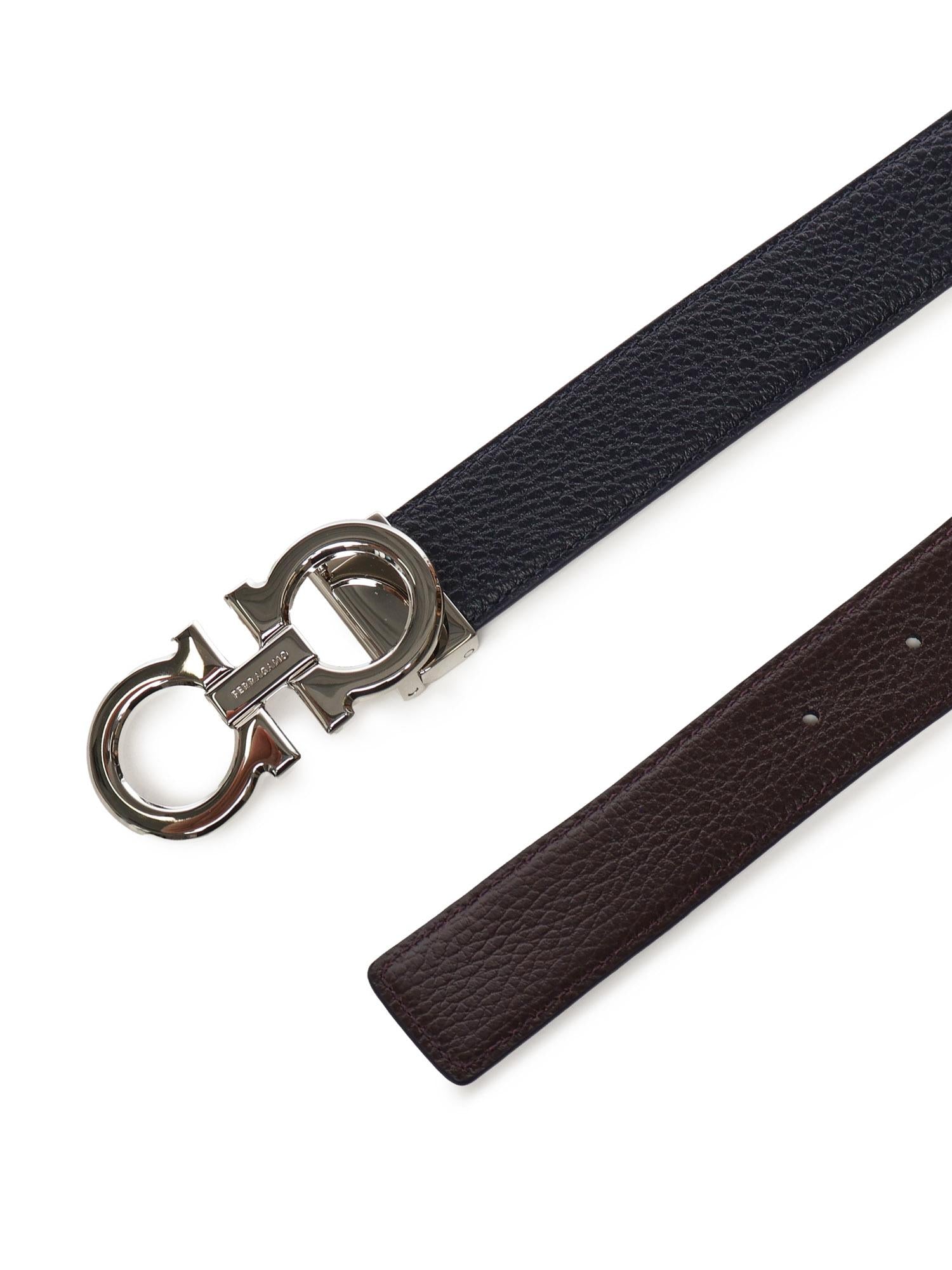 Cintura Gancini in pelle<BR/> 670428 780487002 FERRAGAMO 