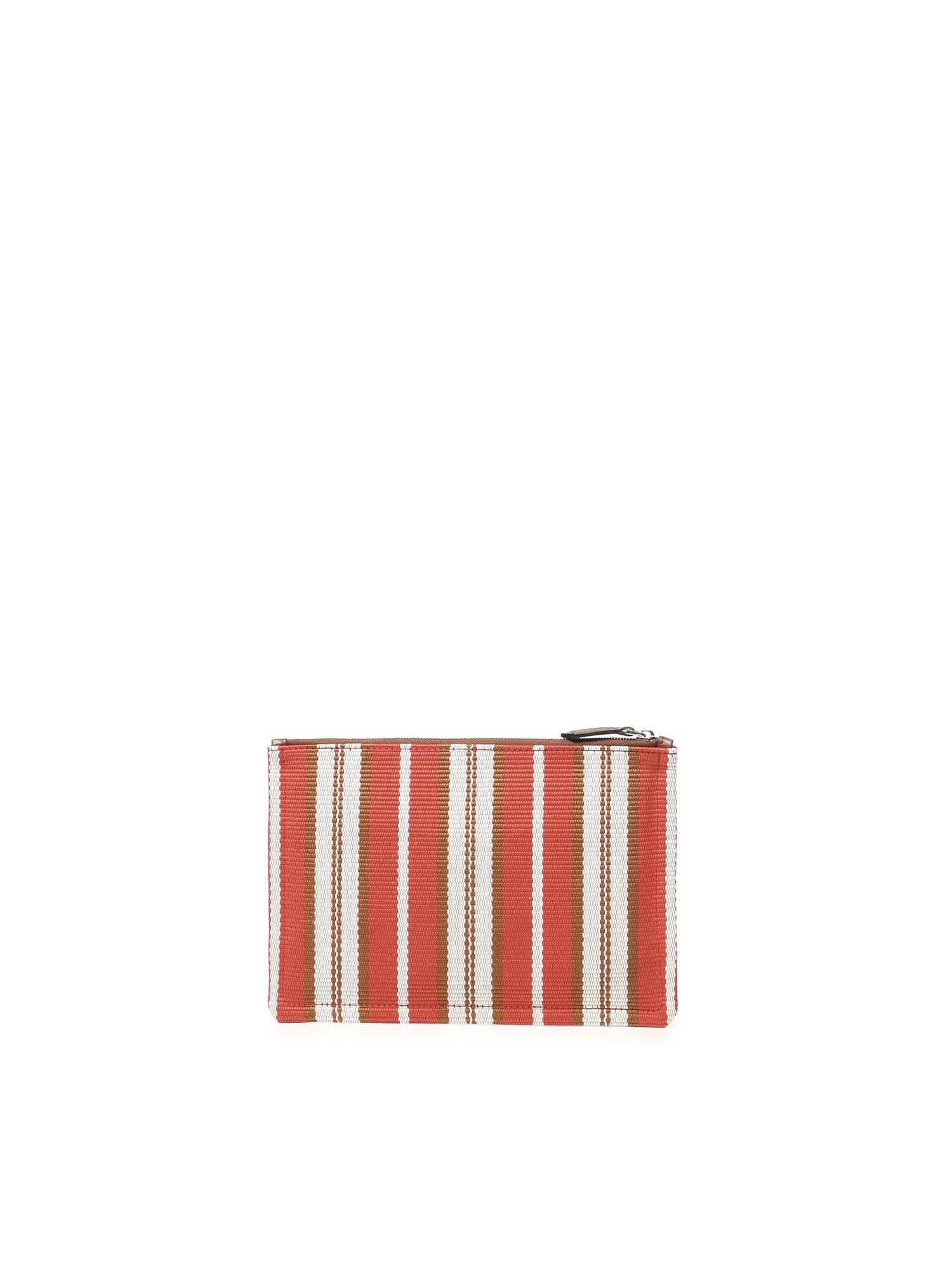 Pochette piatta a righe signature media 7N0159 AUGXF1SCQ FENDI 