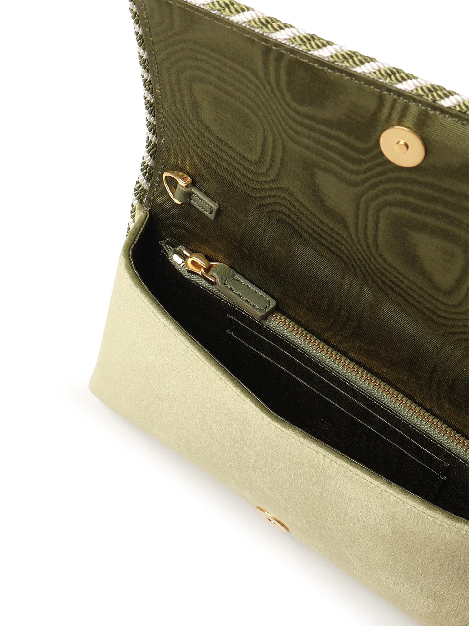 Portafoglio con catena Vlogo Signature in velluto con logo gioiello<BR/> 7W2P0AU1 CPXBCX VALENTINO GARAVANI 