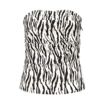 Top in denim stampato 114337 858 ROTATE 
