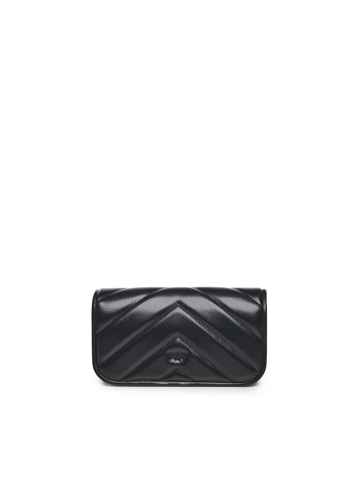 Borsa Love Box Horizontal in pelle chevron 105083 A2W2Z99Q PINKO 