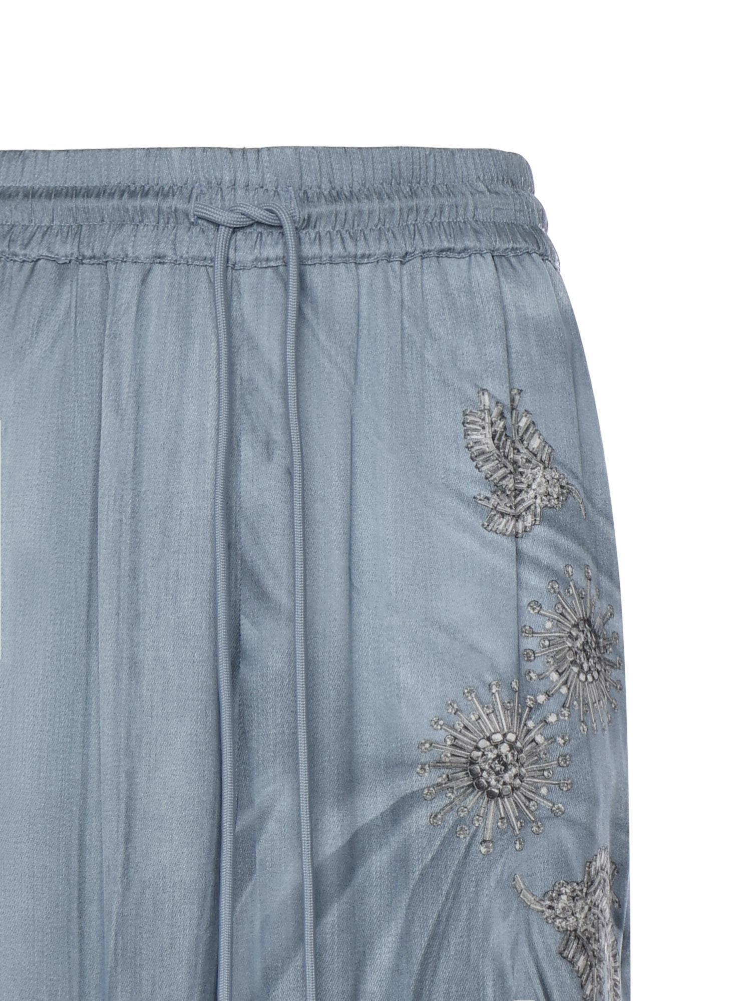 Pantaloni fluidi con stampa gioiello 106210 A37NF15 PINKO 