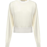 Maglione con logo ricamato 25HSWW00632AK00299 110 JACQUEMUS 